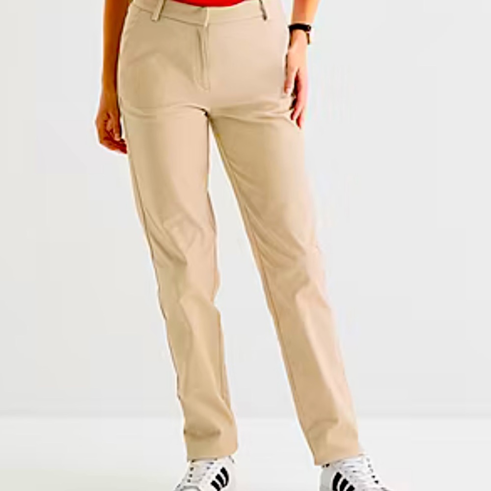 NWT Cotton IZOD-Juniors Womens Straight Flat Front Pant size 7